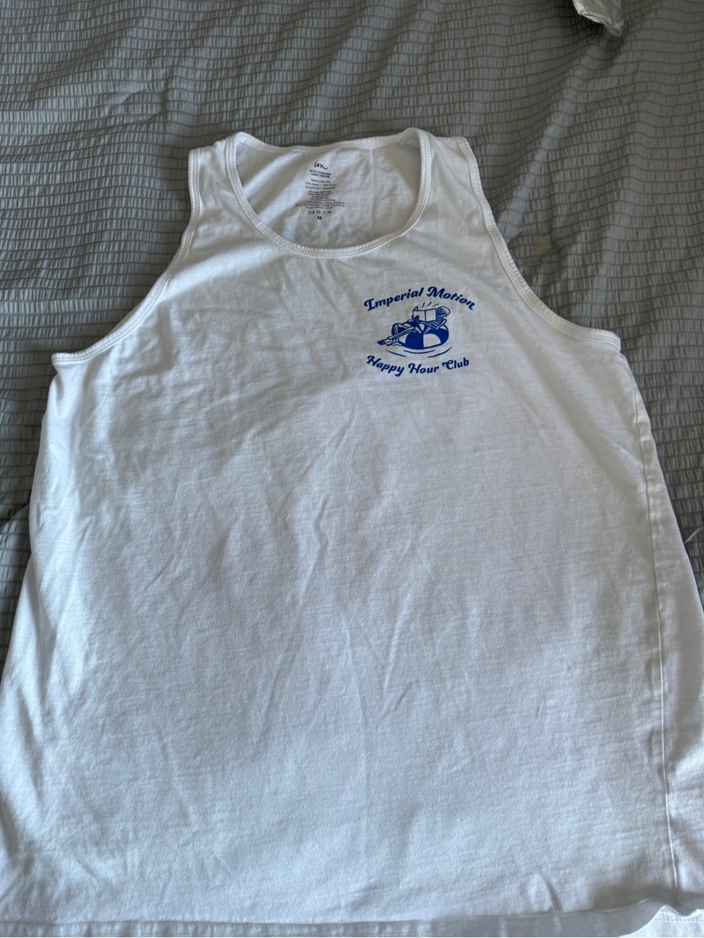 Imperial Motion White Tank with Black Interior Print